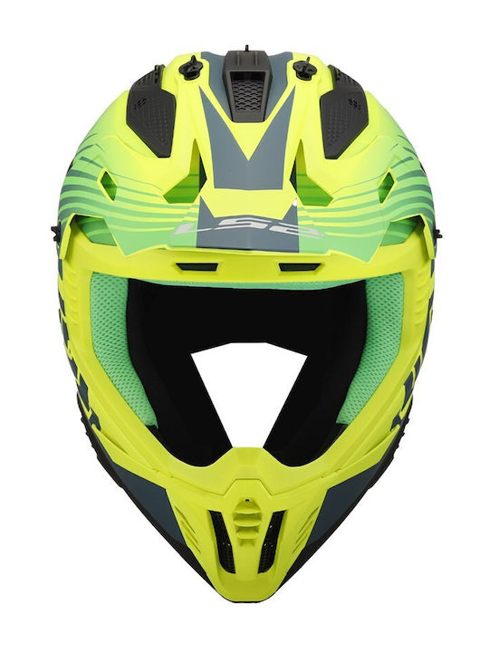 LS2 Fast II MX708 Duck Matt Fluo Green Κράνος Μηχανής Motocross ECE 22.06 1450gr