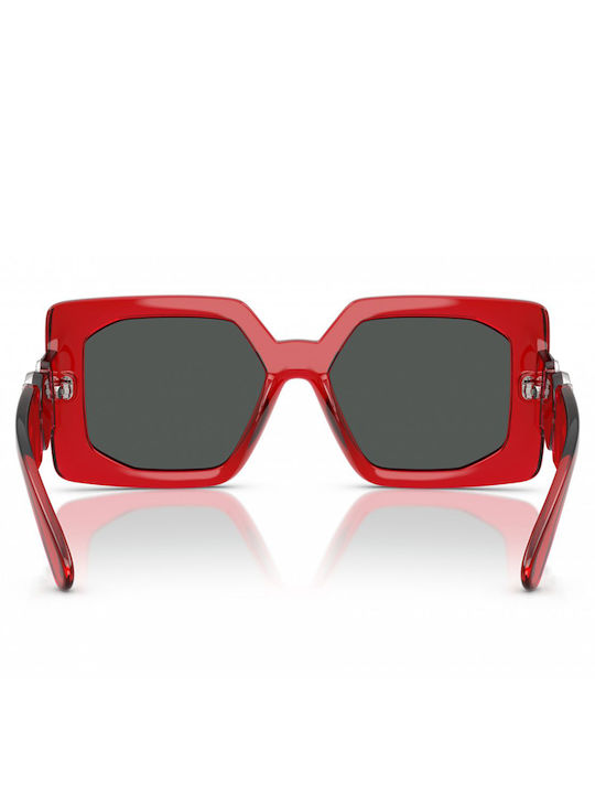 Versace Women's Sunglasses with Red Plastic Frame and Gray Lens VE4478U 550087