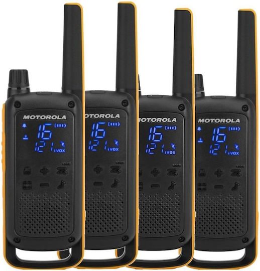 Motorola Talkabout T82 Extreme Funkgerät PMR mit Monochromdisplay Set 4Stück