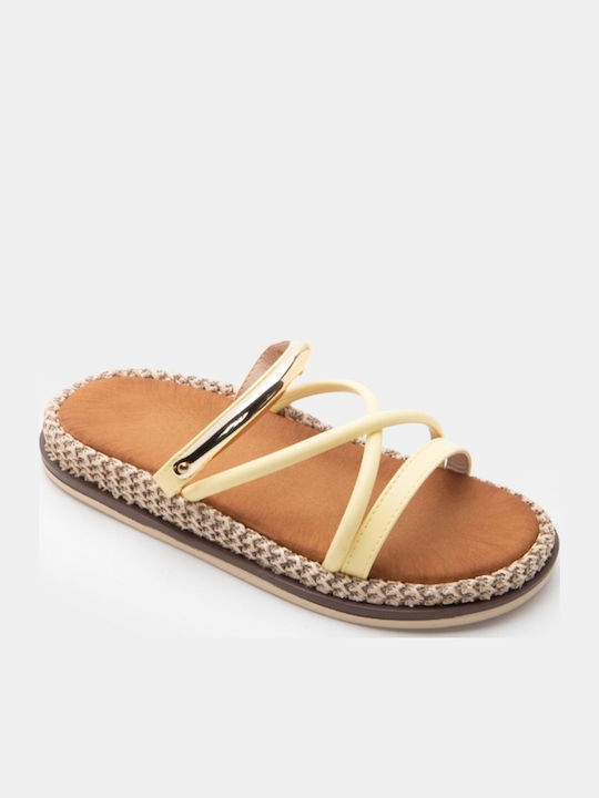 Γυναικεία Σανδάλια Flatforms Κίτρινα