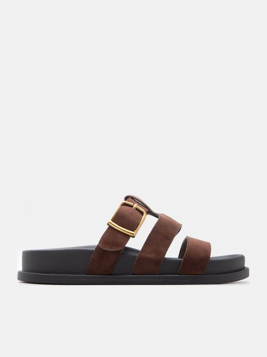 Flache Damen Sandalen Flatforms Braune