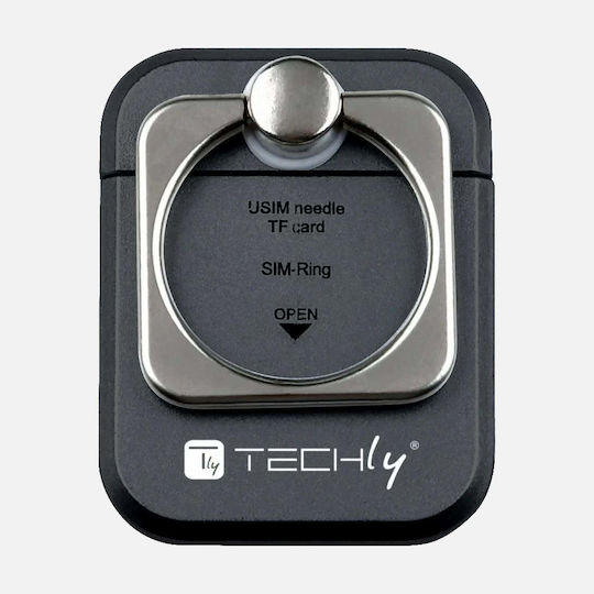 Techly I-smart-ringb Smartphone Stand Ring Black