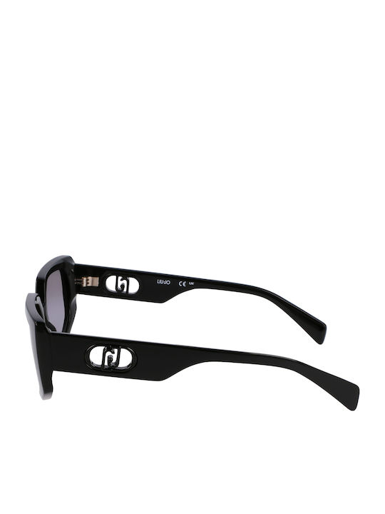 Liu Jo Women's Sunglasses with Black Horn-Rimmed Frame and Gradient Lenses