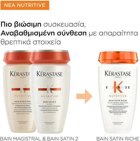 Kérastase Nutritive Bain Satin Riche Шампоан против сърбеж за суха коса 500ml