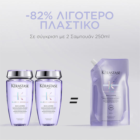 Kérastase Blond Absolu Bain Lumiere Refill Shampoos Reconstruction/Nourishment & Hydration for Coloured Hair 500ml