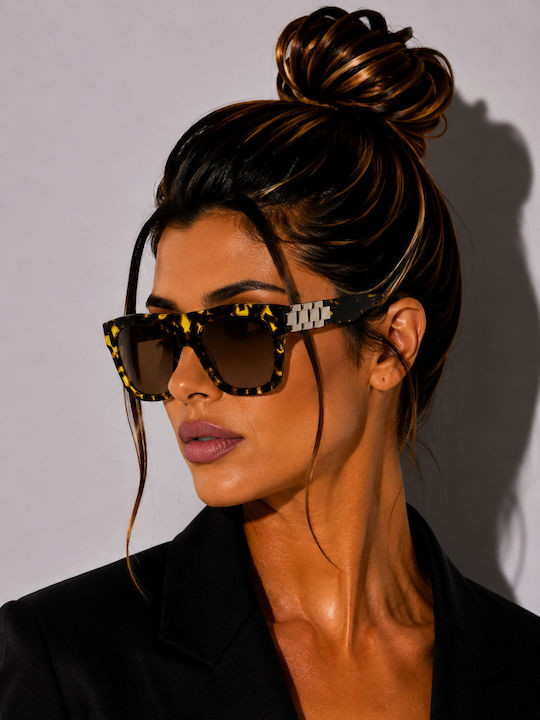 Victoria Beckham Damen Sonnenbrille mit Schwarz Kunststoff Gestell und Schwarz Linse