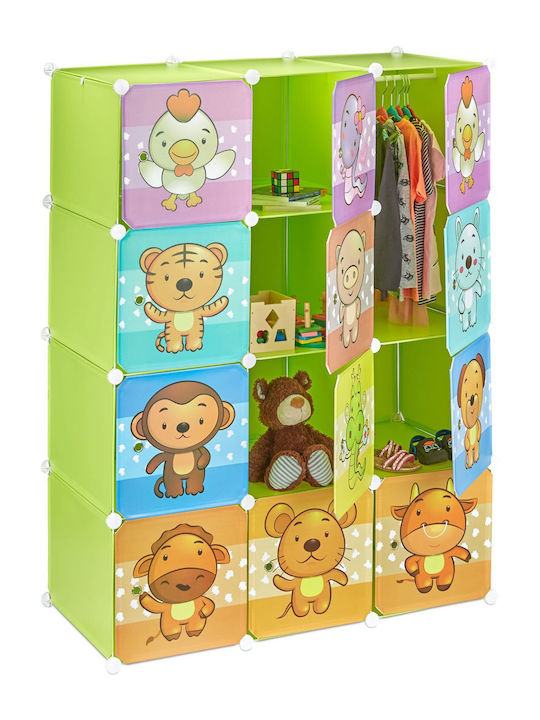 Relaxdays Sistem De Depozitare Jucării Din Plastic Multicolor 145x110.5x46.5cm