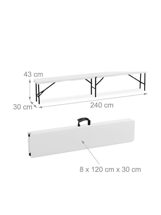 Bancă De Exterior Din Plastic 240x30x30cm