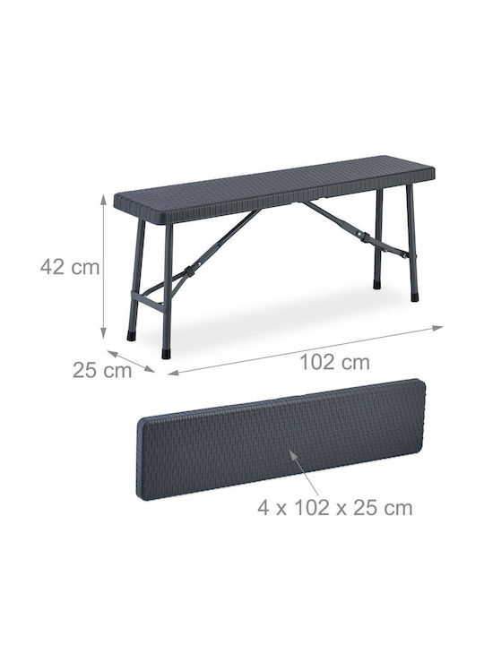 Bancă De Exterior Din Plastic 102x25x102cm