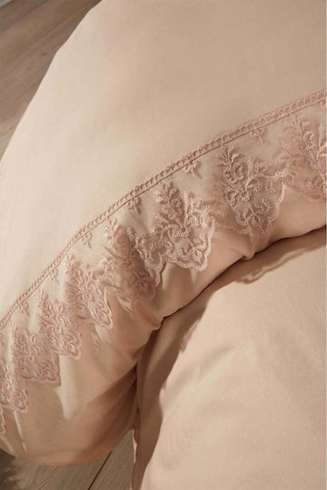 SteweHome Duvet Cover Set 200x220cm Double With 2 Pillowcases Brown