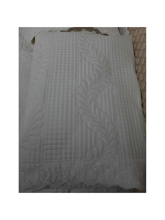 SteweHome Duvet Cover Set 250x260cm King Size With 2 Pillowcases Ecru
