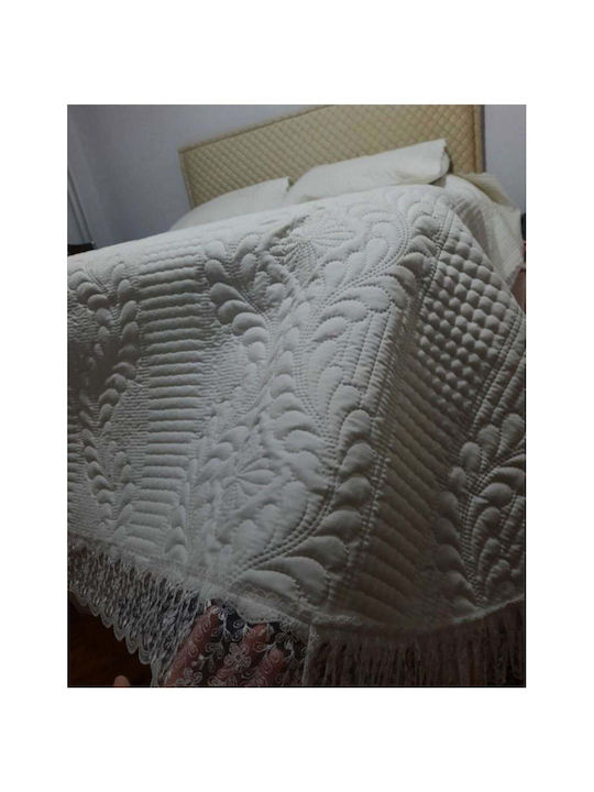 SteweHome Duvet Cover Set 250x260cm King Size With 2 Pillowcases Ecru