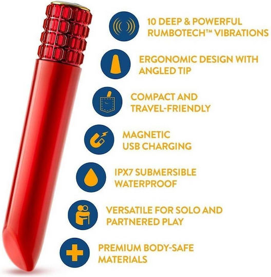 Blush Oh My Gem Vibrator Geschoss 12.7cm Rot
