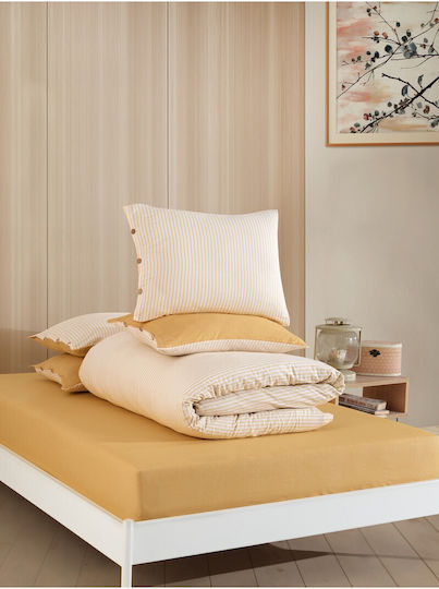 SteweHome Σετ Διπλή 200x220cm Κίτρινη