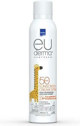 InterMed Euderma Babyderm SPF50 Водоустойчив Бебешки Слънцезащитен Спрей за Лице и Тяло 200ml