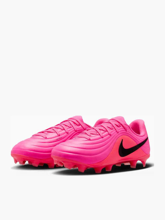 Tiempo FG/MG Kids Soccer Cleats and Shoes with Molded Outsole Pink