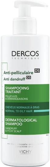 Vichy Dercos Anti Dandruff DS Șampon Împotriva Mătreții și Dermatitei Seboreice pentru Păr Gras 390ml