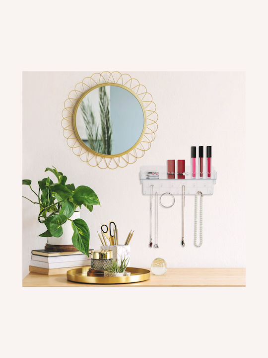 Relaxdays Metallic Transparent Jewellery Hanger