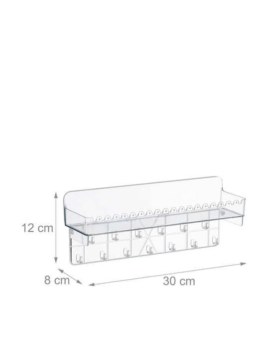Relaxdays Metallic Transparent Jewellery Hanger