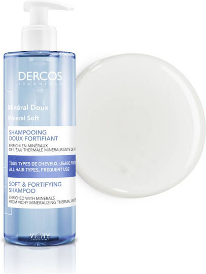 Vichy Dercos Mineral Soft Шампоан За Чувствителен Скалп За Всички Типове Коса 400ml