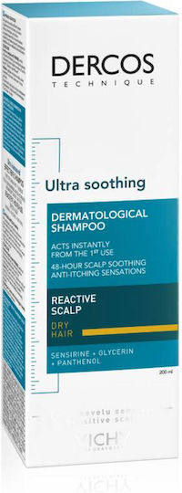 Vichy Dercos Ultra Soothing Шампоан за Чувствителен Скалп за Боядисана Коса 200ml