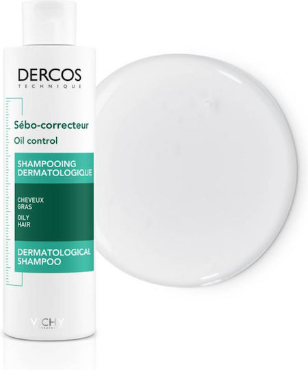 Vichy Dercos Oil Control Σαμπουάν κατά της Πιτυρίδας για Λιπαρά Μαλλιά 200ml