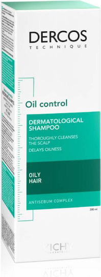 Vichy Dercos Oil Control Σαμπουάν κατά της Πιτυρίδας για Λιπαρά Μαλλιά 200ml