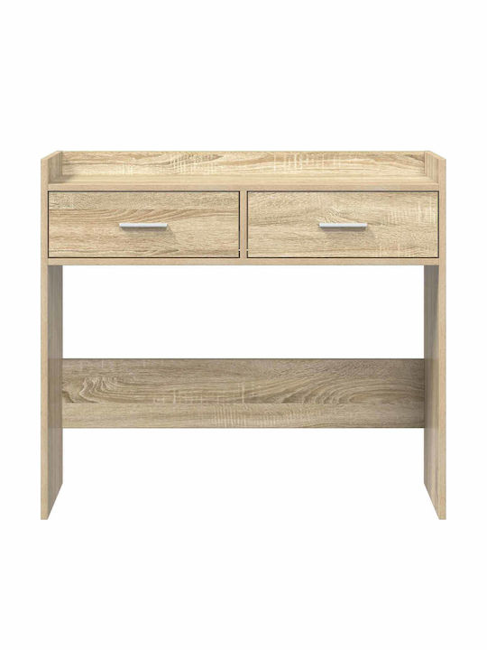 Wooden Console Table Sonoma Oak L90xW35xH80cm