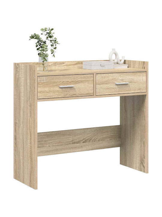 Wooden Console Table Sonoma Oak L90xW35xH80cm
