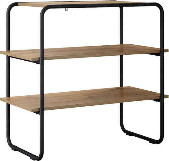 Konsolentisch aus Holz & Metall Eiche M80xT41xH75cm