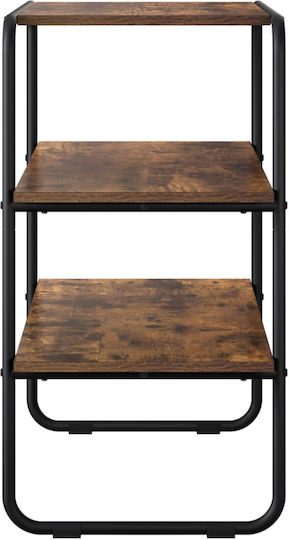 Console Table Made of Wood & Metal Smoked Oak Wood L60xW41xH75cm