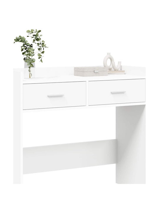 Wooden Console White L90xW35xH80cm