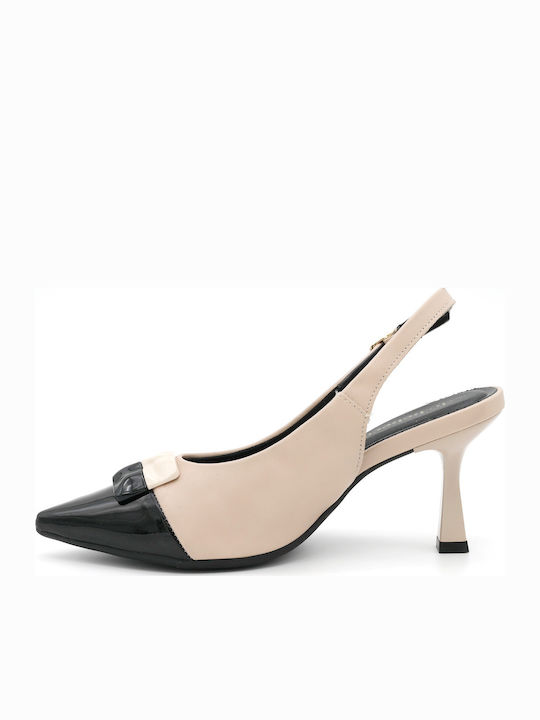 Heels with Strap Beige
