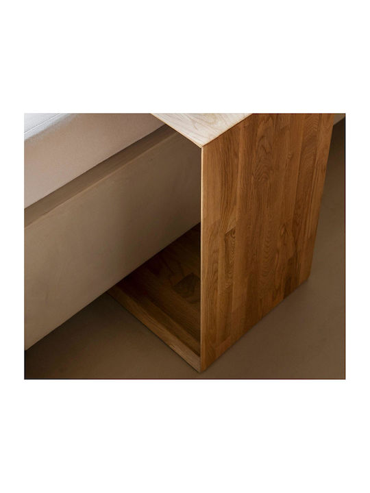 Rechteckiger Beistelltisch aus Massivholz Eichen M37xB34xH60cm