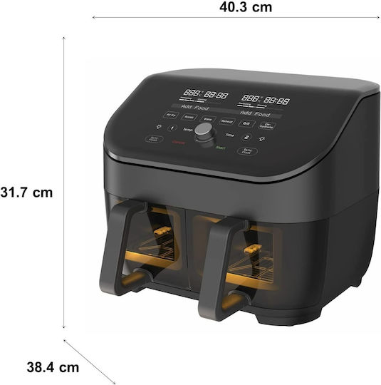 Instant Pot Instant Vortex Plus Air Fryer με Wi-Fi & Διπλό Αποσπώμενο Κάδο 7.6lt Μαύρο