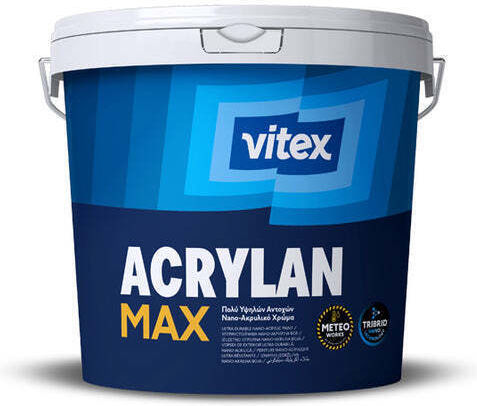 Vitex Acrylan Max Βάση Medium Πλαστικό Χρώμα για Εξωτερική Χρήση 9.6lt