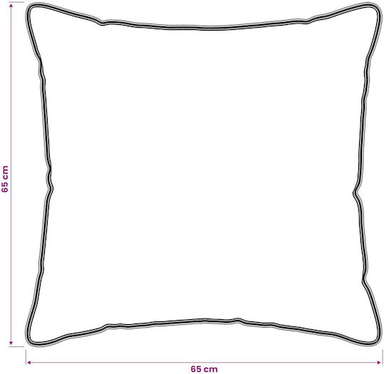 vidaXL Perna De Canapea Albă 65x65cm