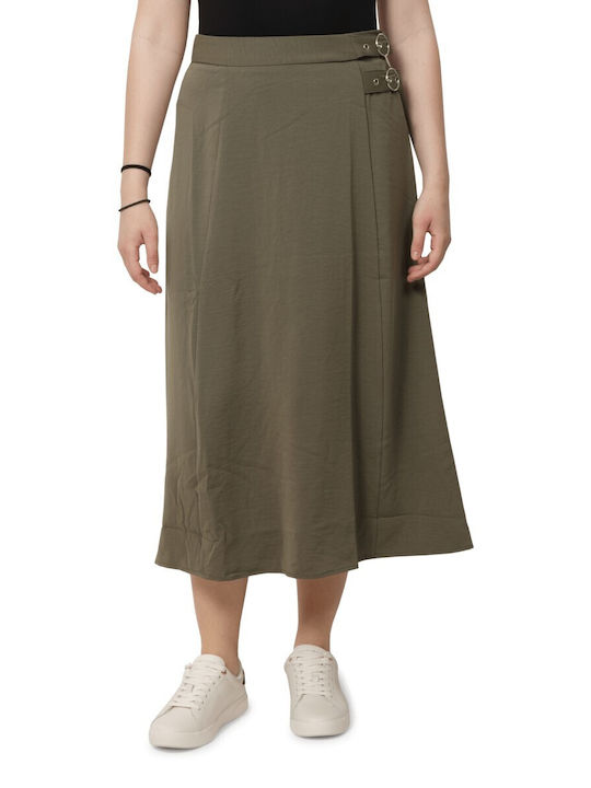 Fustă Midi Kaki