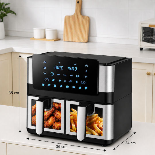 Air Fryer cu Două Coșuri Detașabile 8l Negru ZN1RCK3QWS2367