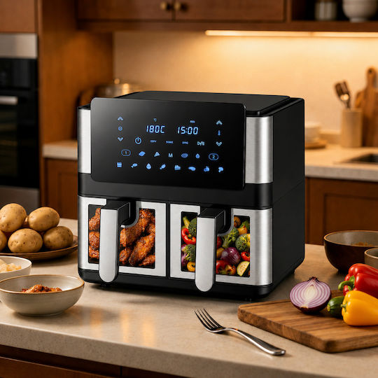 Air Fryer cu Două Coșuri Detașabile 8l Negru ZN1RCK3QWS2367