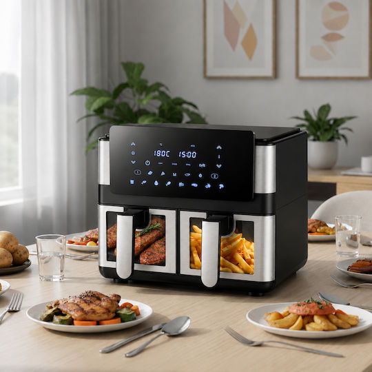 Air Fryer cu Două Coșuri Detașabile 8l Negru ZN1RCK3QWS2367