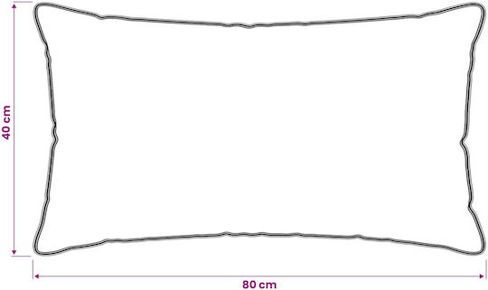 vidaXL Perna De Bambus Pentru Somn Din Poliester 40x80cm