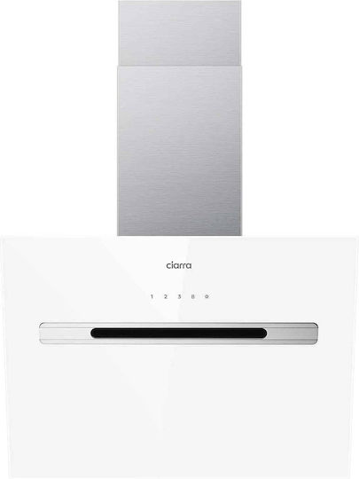 Ciarra Аспиратор Комин Рециклиране 60cm Бял с Wi-Fi
