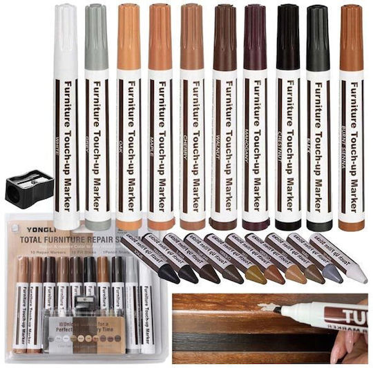Set Marker Kerzenfarben 21 Stück Reparatur Möbel Furniture Marker Aria Trade