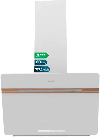 Cecotec Bolero Flux DT Hotă Tip Coș de Fum cu Reciclare 60cm Albă cu Wi-Fi