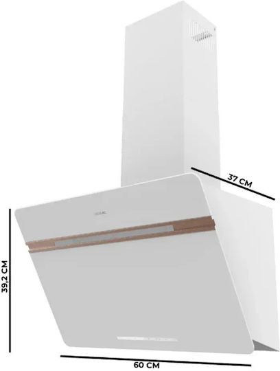 Cecotec Bolero Flux DT Hotă Tip Coș de Fum cu Reciclare 60cm Albă cu Wi-Fi