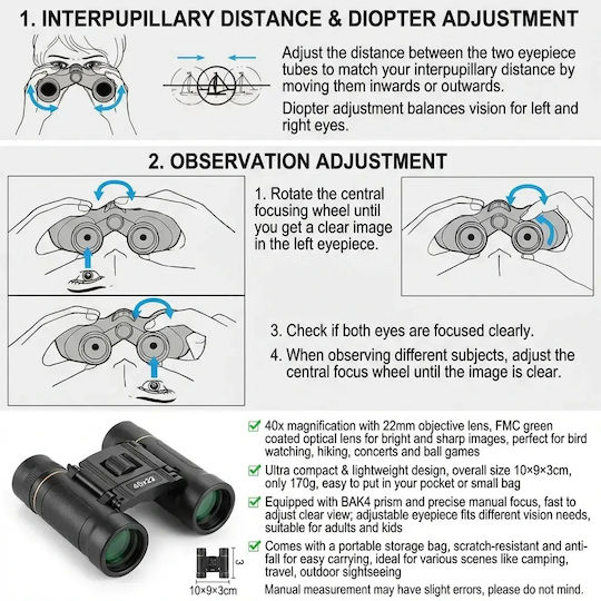 Binoculars 40x22mm