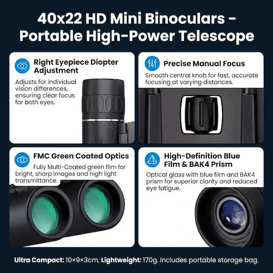 Binoculars 40x22mm