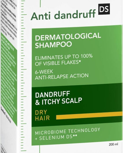 Vichy Dercos Anti Dandruff DS Σαμπουάν για Ευαίσθητο Τριχωτό κατά της Πιτυρίδας & της Ξηροδερμίας για Ξηρά Μαλλιά Μαλλιά 200ml