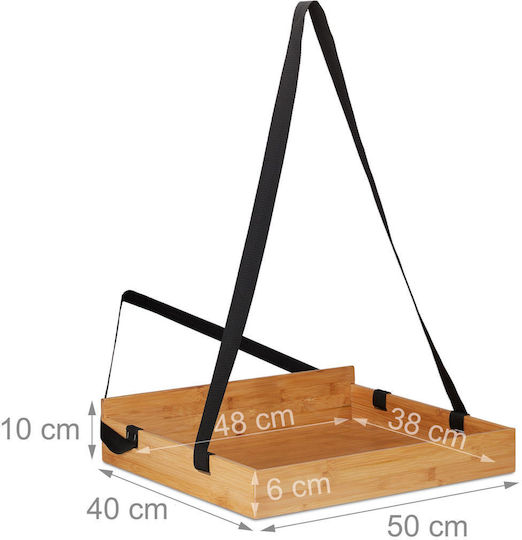 Relaxdays Bamboo Serviertablett 50x40cm